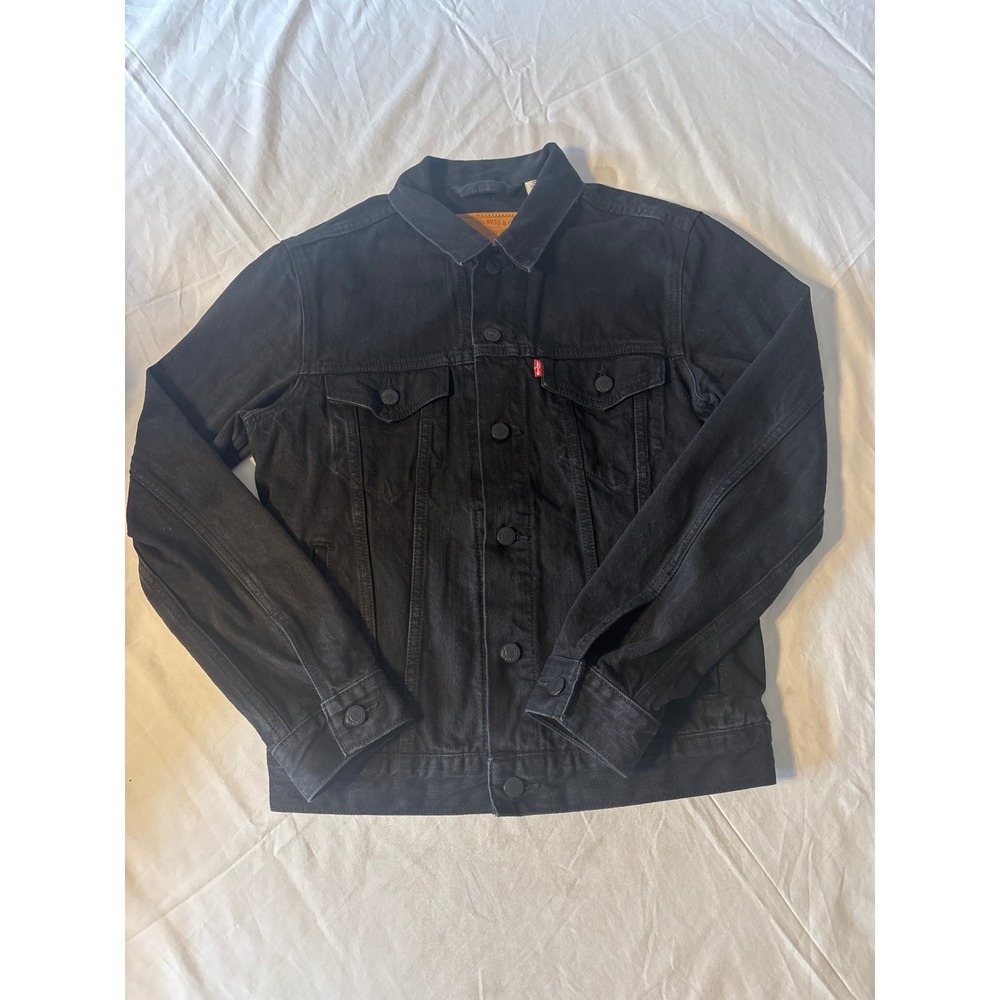 Levi's Trucker Jacket Men S Black Premium Denim Button Up Coat